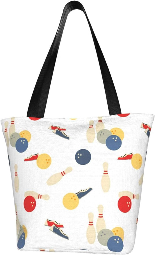 zhandiffy Eco Bag, Shopping Bag, Exercise, Bowling, Foldable, Extra Large, Shoulder Bag, Convenience Store Bag, Lightweight, Pocket Size, Convenience Store, Anime Goods, Character, Black