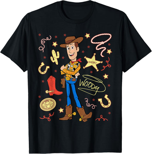 Disney y Pixar Toy Story Sheriff Woody Western Collage Camiseta