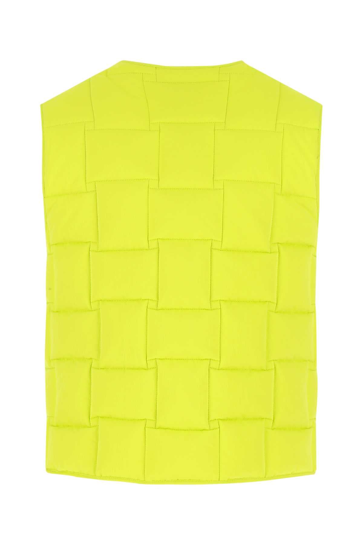 Bottega Veneta Acid Green Nylonパッド入りベスト - Image 1