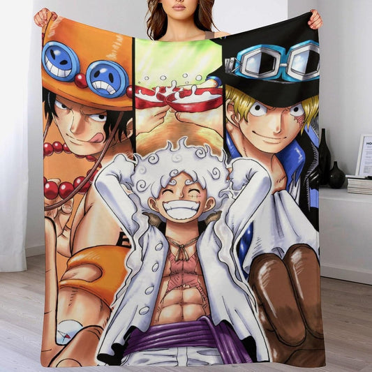 58102257-2 One Piece Blanket, Throw, Approx. 29.9 x 40.2 inches (76 x 102 cm), Anime Design, Print, Micro Fleece, Year-Round Use, Antibacterial, Dust Mite Resistant, Washable, Lightweight, Anti-static