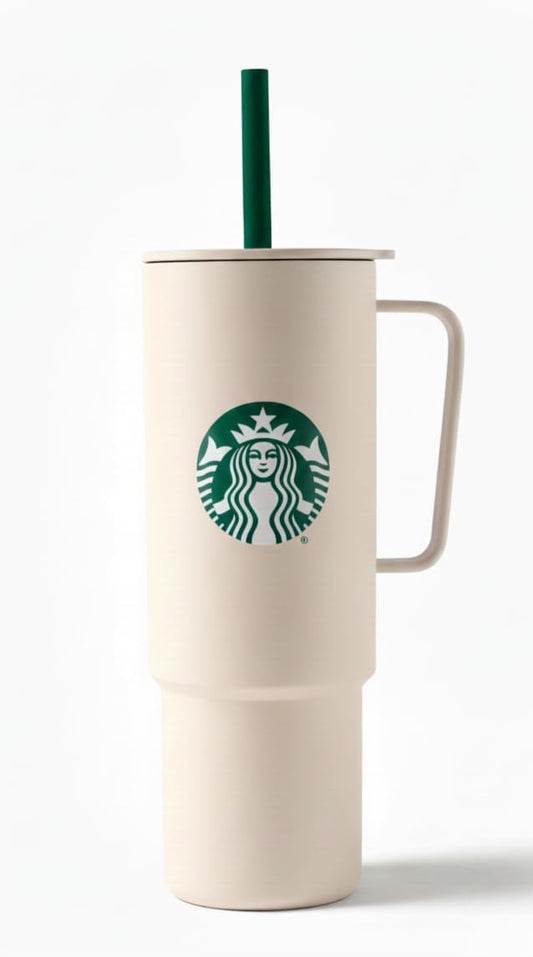Starbucks Vaso de acero inoxidable de 32 onzas, color blanco, vaso de viaje con aislamiento de doble pared y resistente a las fugas | Vasos de viaje con aislamiento de doble pared, resistentes a las fugas