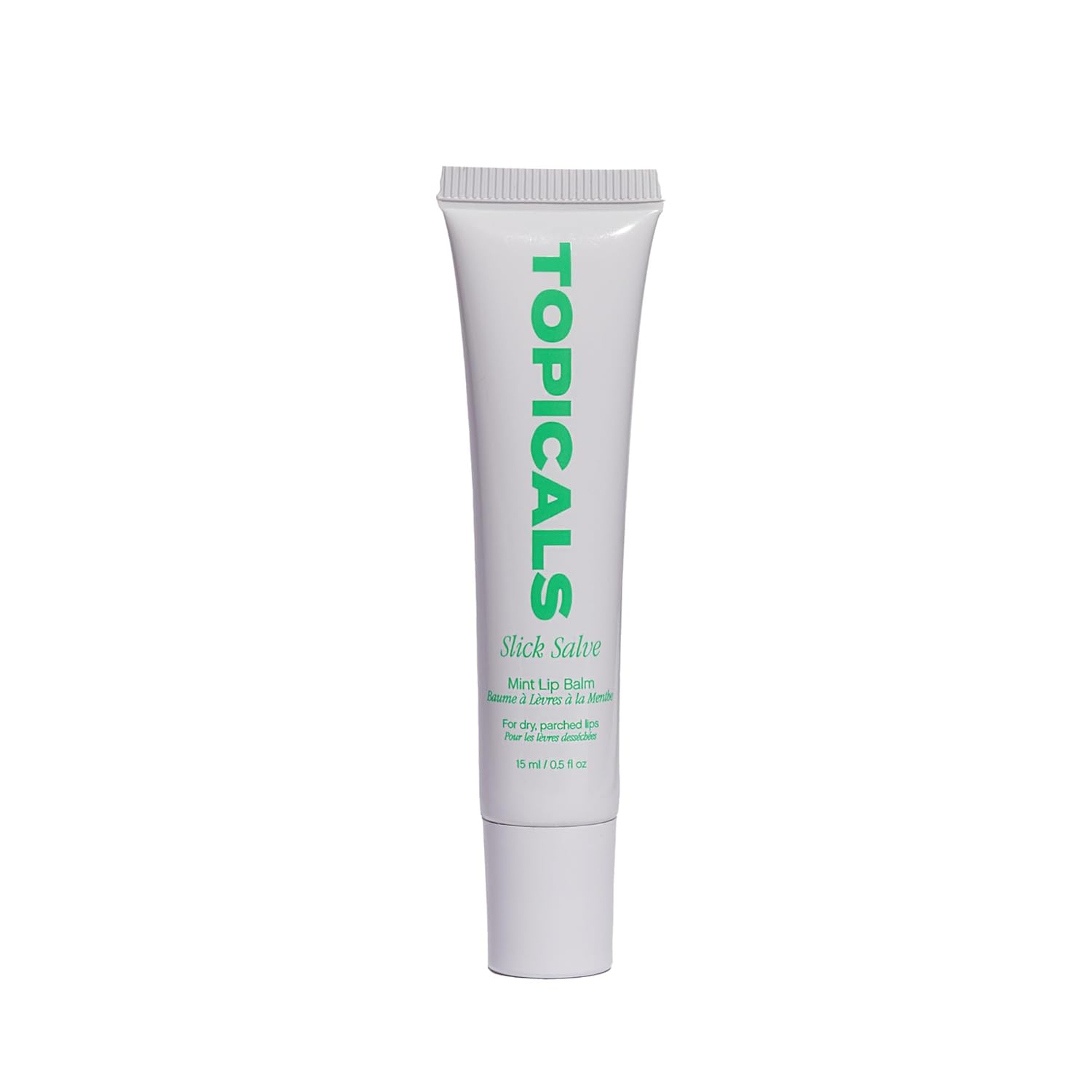 Topicals Slick Salve Mint Glossy Lip Balm | Alivia las molestias, fortalece la barrera y proporciona hidratación y alivio duraderos, fórmula vegana sin parabenos con ácido hialurónico y ceramidas (0.5