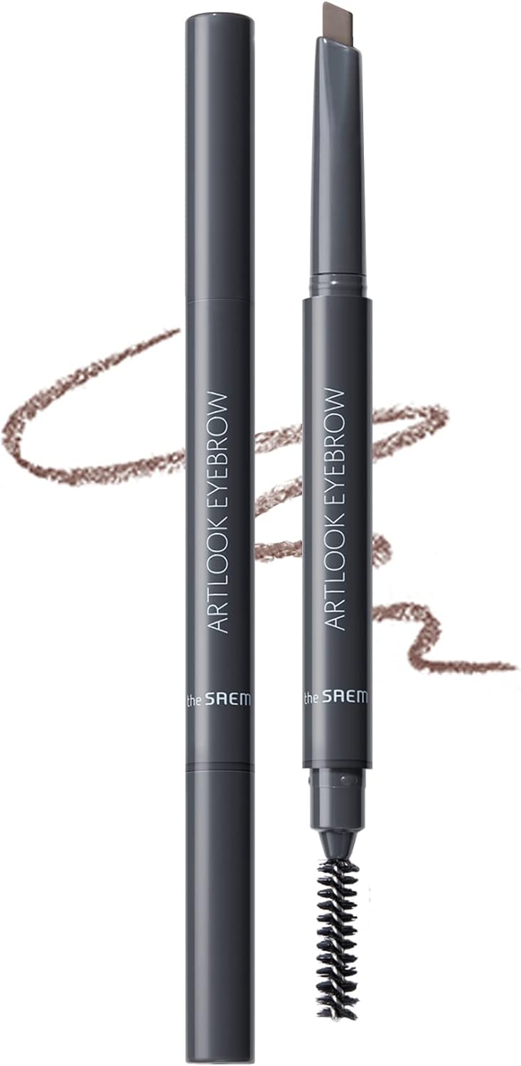 The Saem Japan Official Art Look Eyebrow 05 Natural Brown 0672 2-Way Eyebrow Pencil