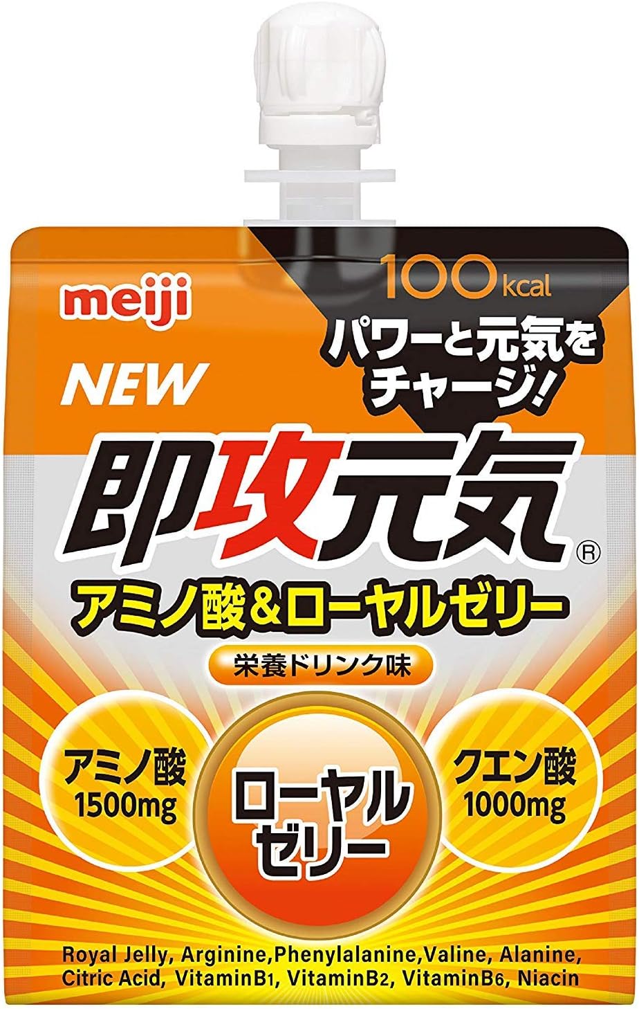 Meiji Instant Energizing Jelly, Amino Acid & Royal Jelly, 6.3 oz (180 g) x 6/2 Boxes
