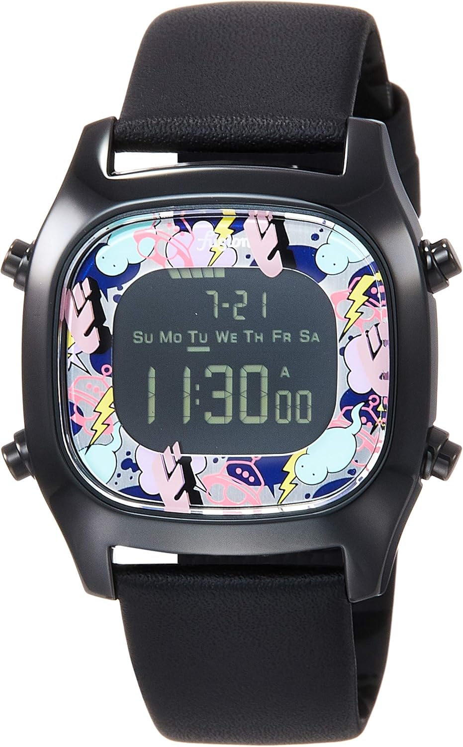 Seiko AFSM701 Alba Watch, Black, Dial - Negative LCD (Black & White Inverse)