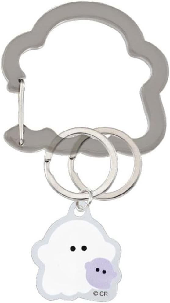 Crax 211105 Acrylic Carabiner with Charm Keychain Mascot, Mark, Mejirushi
