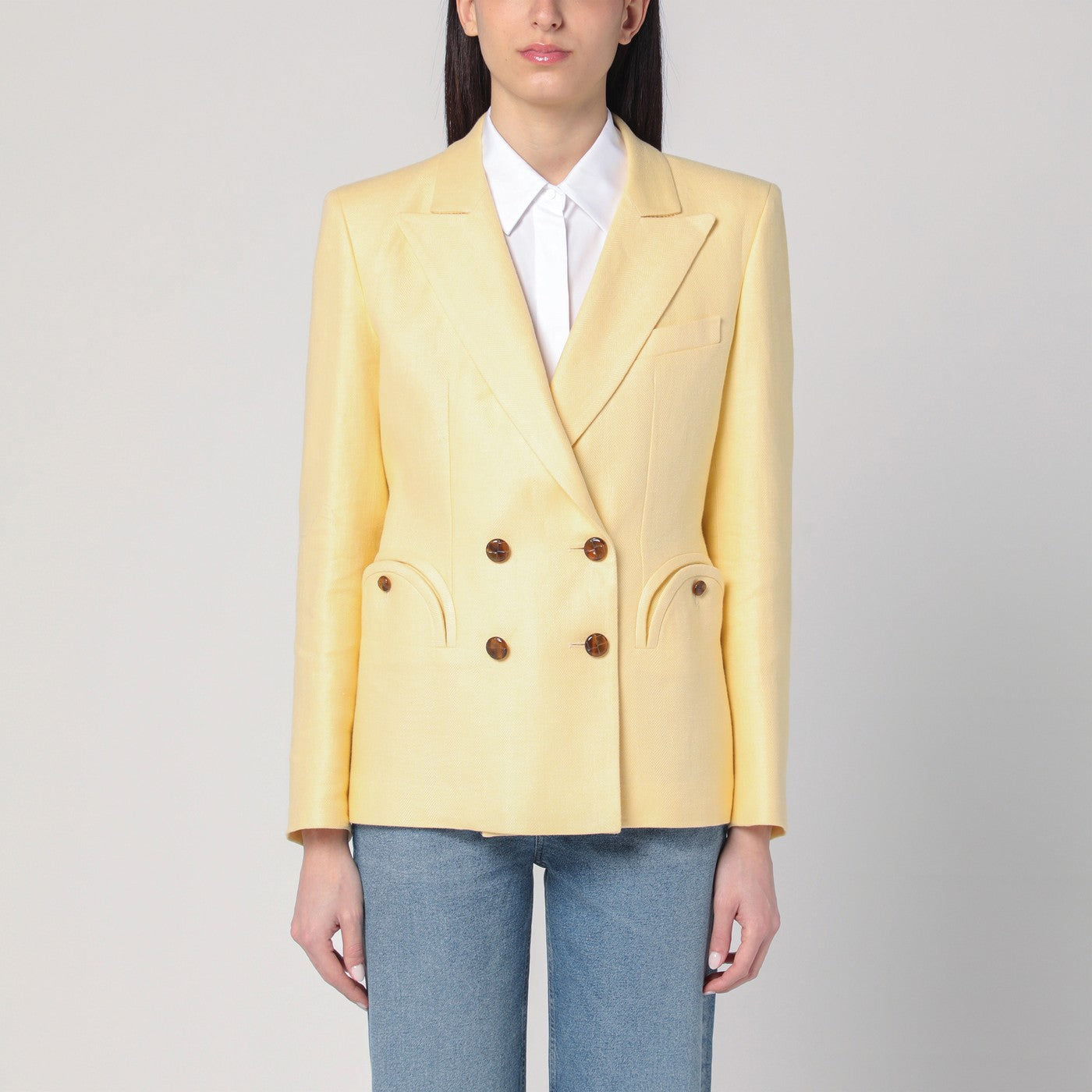 Blaze Milano BlazéMilanoダブルブレストチャーマーClarity Butter Coloredジャケット - Image 1