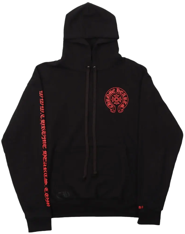 CHROME HEARTS 'RED' HORSESHOE HOODIE