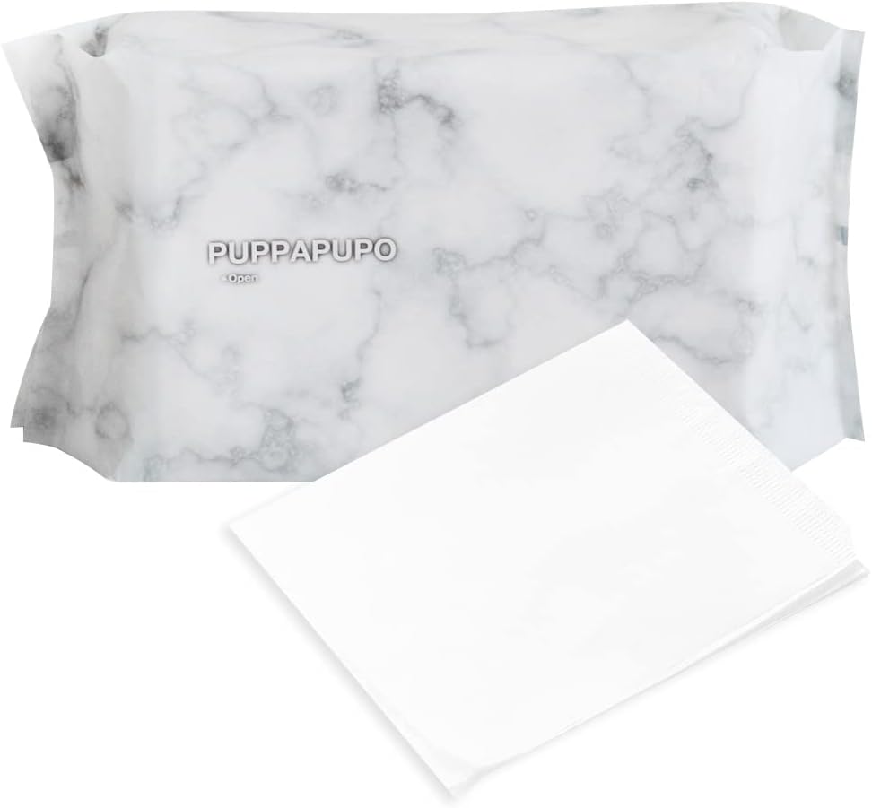 Pupa Poopo Waterproof Diaper Changing Sheets, Pack of 50, 17.7 x 26.0 inches (45 x 66 cm), Disposable