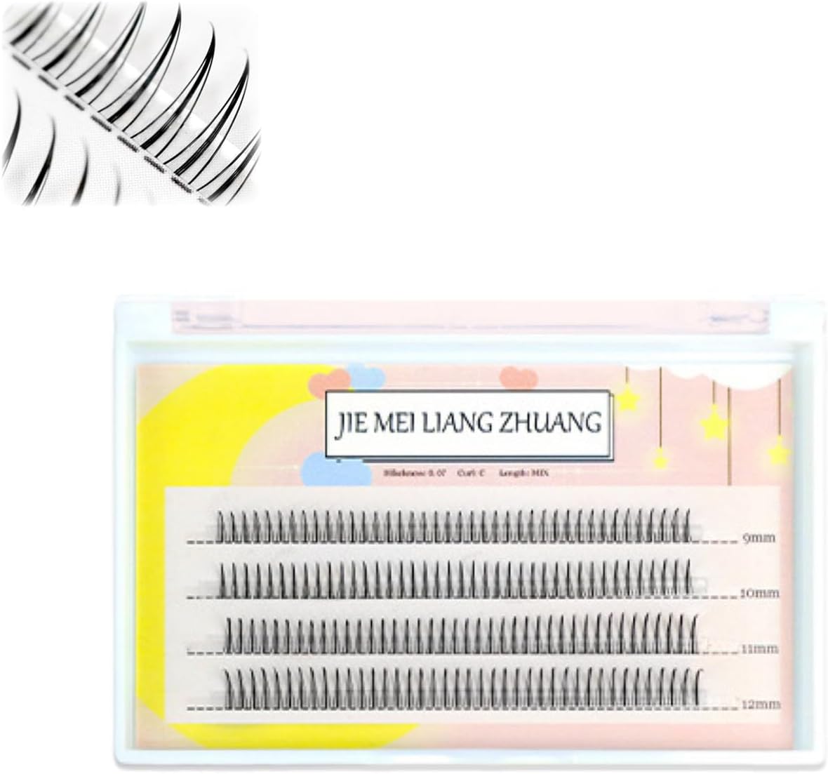 DIY Eye Makeup Top Eyelashes, Popular, Easy, Top Eyelashes, Self, Natural, Partial False Eyelashes, 0.4 - 0.5 inches (9 - 12 mm)