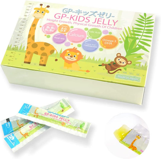 GP-KIDS JELLY Health Food Children's Gift Jelly Calcium DHA Lactic Acid Bacteria 15.9 oz (450 g), 30 Packets (1 Box)
