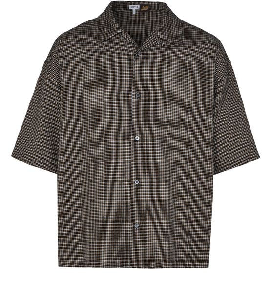 LOEWE Short-sleeved cotton, linen and viscose shirt - Image 1