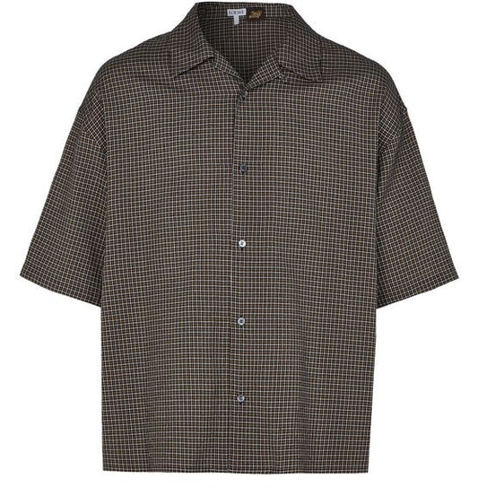 LOEWE Short-sleeved cotton, linen and viscose shirt - Image 1