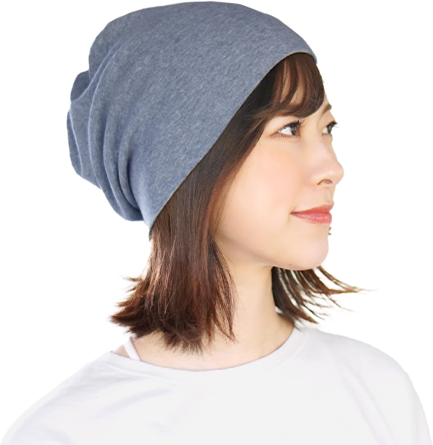 hanahana15 Medical Hat for Sleeping, 100% Cotton, Made in Japan, Organic Cotton, Anti-Cancer Agent, Spring, Summer, Autumn, Winter, Fashionable, Knit Hat, Care Hat, Cute, Washing, Soft, Night Cap