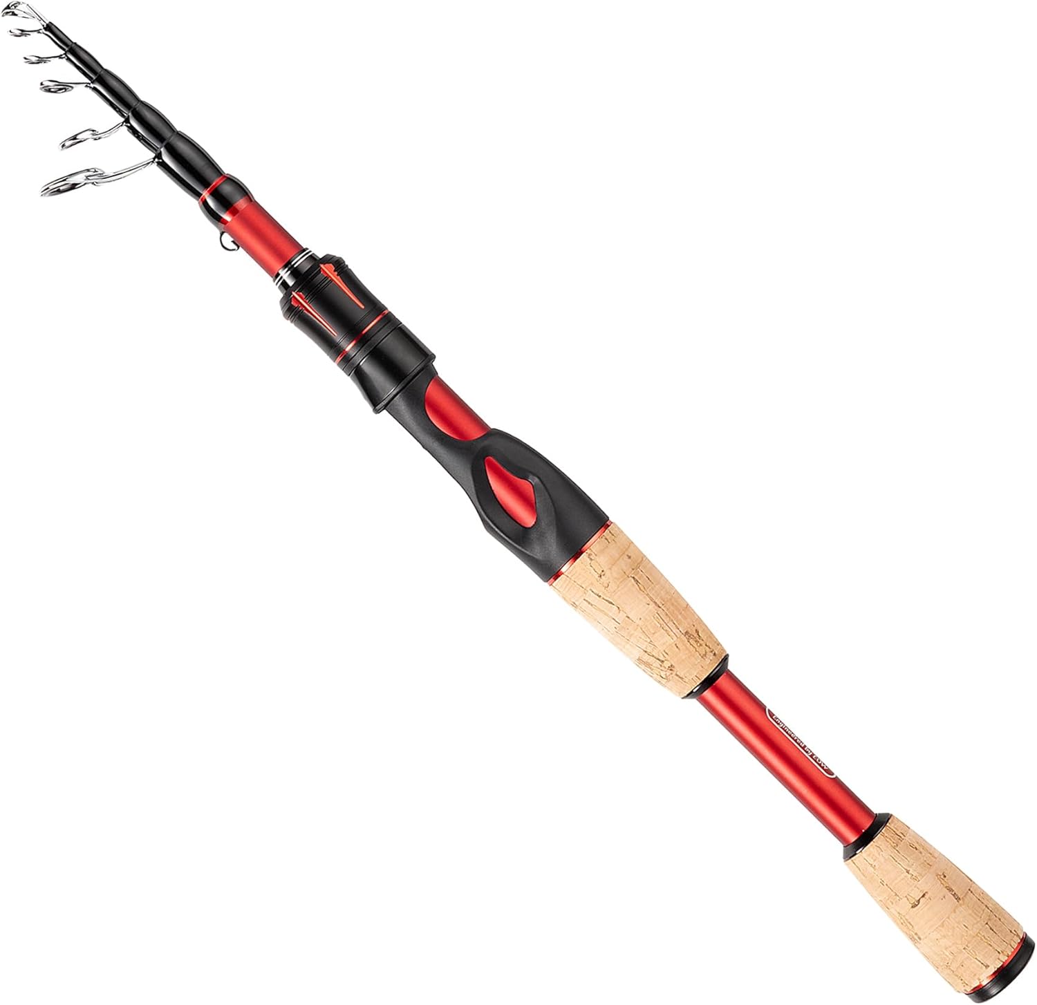 EOW XPEDITE LITE ポータブル伸縮釣り竿&コンボ、スピニング&キャスティングフィッシングポール、24Tカーボンロッドブランク、ソリッドカーボンチップ、スプリットコルクグリップ、トラベルロッド、コンボ 5+1BBスピニングリール付き