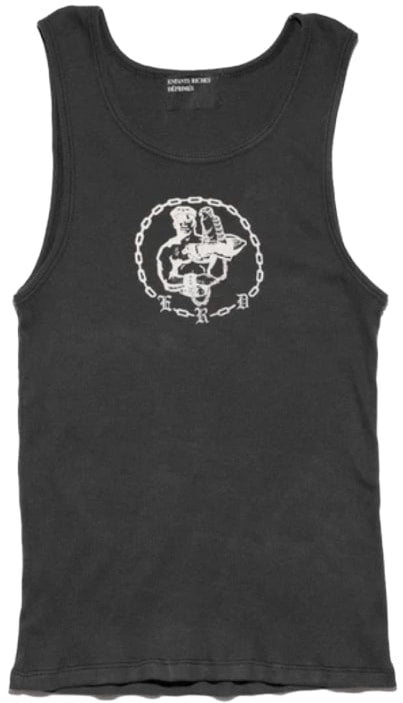 ENFANTS RICHES DÉPRIMÉS 'EN CHAINE' FADED BLACK TANK TOP