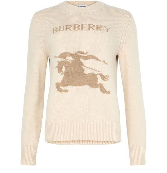 BURBERRY Round neck sweater with logo - Image 1