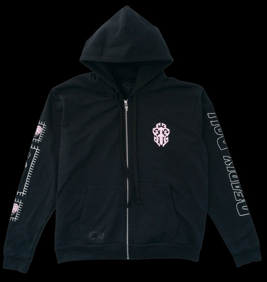 CHROME HEARTS DEADLY DOLL HORSESHOE ZIP UP HOODIE