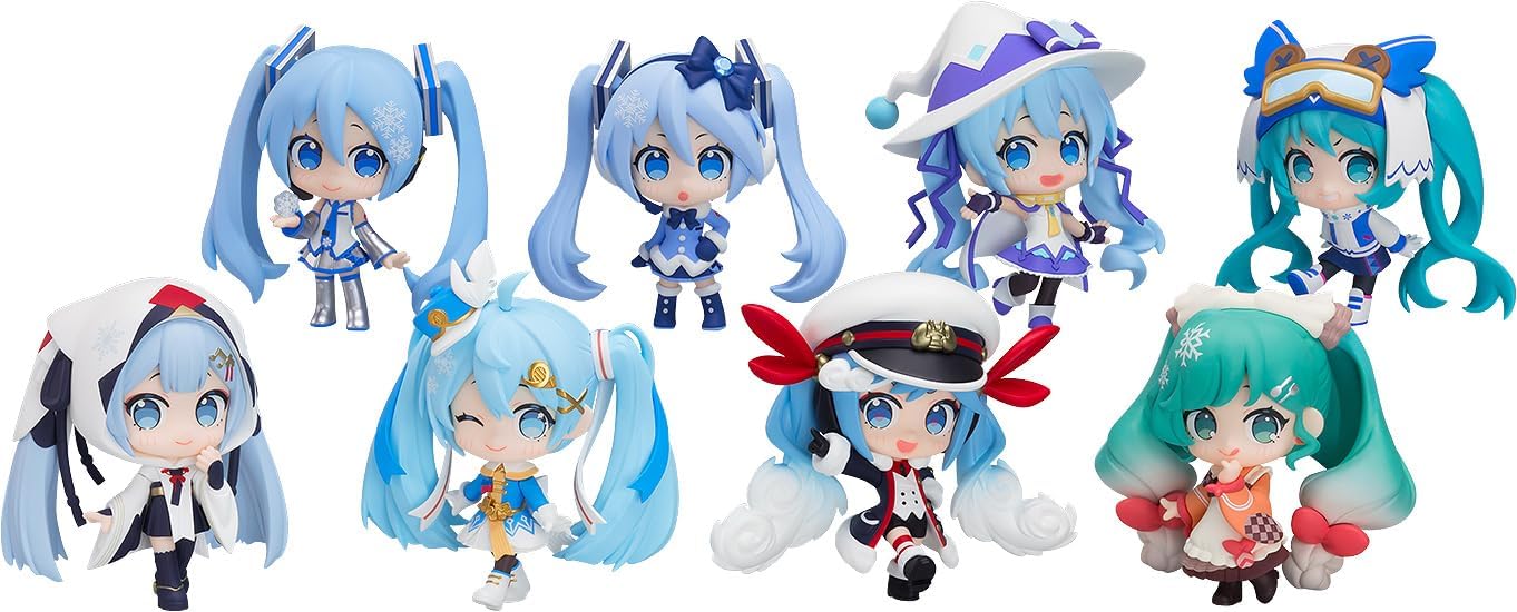 グッドスマイルカンパニー キャラクター・ボーカル・シリーズ01 初音ミク 【BOX】ブラインドボックスシリーズ 雪ミクオールスターズ フィギュアコレクション Vol.1（8個入） プラスチック製 塗装済み完成品 ノンスケール 専用台座付属 全高約75mm