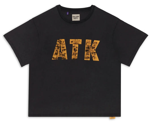 GALLERY DEPT. 'DISTRESSED ATK' BLACK TEE