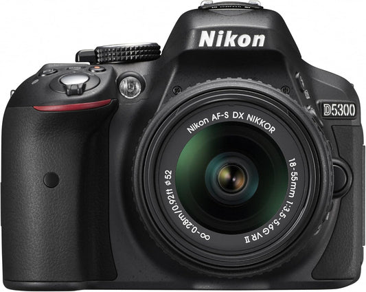 Nikon DSLR Camera D5300 18-55mm VR II Lens Kit Black 24 MP 3.2 inch LED Screen D5300LK18-55VR2BK