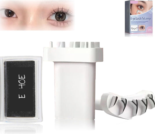 Eyelash Stamp (2025 New) Lower Eyelash Stamp, Eye Makeup with Liner, 2-in-1 Lower Eyelash Tool, Stamping Eyelashes, Repeated Usable, Waterproof, Beginner, Commute, Travel, Travel