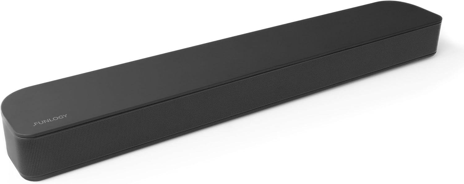 FUNLOGY Soundbar (Speaker/Soundbar) VGP2024 Award Winner / Bluetooth Compatible / For TV / Smartphone / Wireless / Home Theater / ARC / HDMI Cable Included [Japanese Brand] (Black)