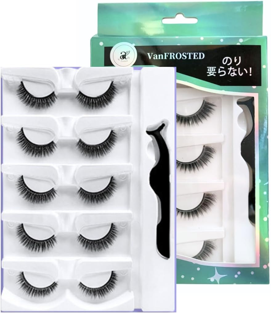 Glue-Free False Eyelashes, Repeated Glue, No Glue Required, Stage, Stage, Fitness Competition, Dance, False, 3D, Mink Volume, Large Eyelashes, Bulky (5A)