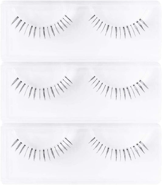 3 Pairs Lower Eyelashes False Eyelashes Transparent Axis False Eyelashes Natural Lower Eyelashes Lower Eyelashes High Quality Fiber Manual