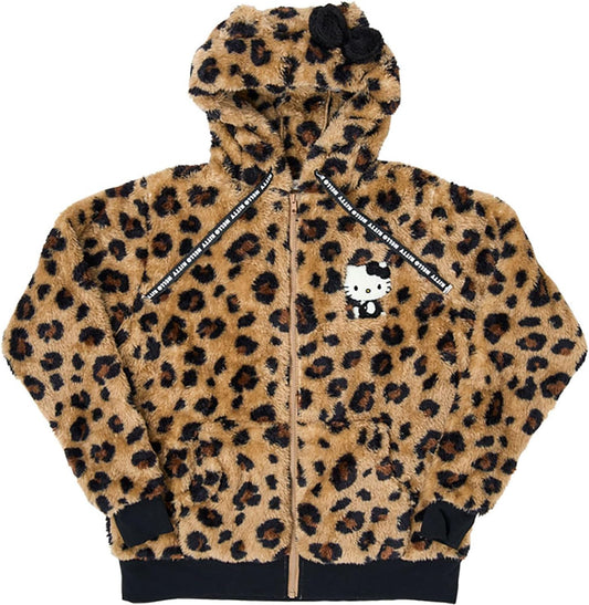 Sanrio Hello Kitty Zip Up Boa Hoodie, Brown 295922