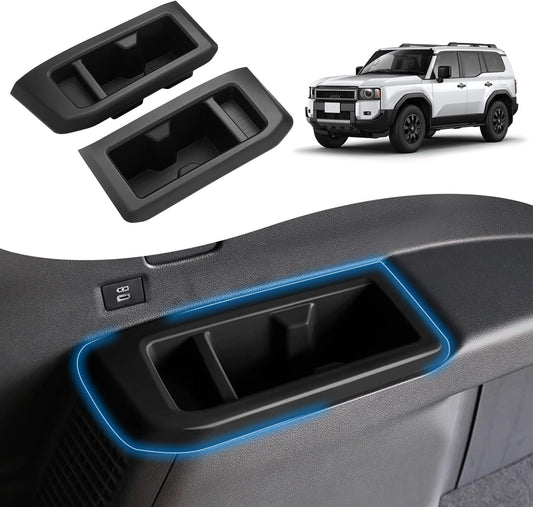Cartist Toyota Land Cruiser 250 Rankle 250 Door Cup Holder TPE Material Fits 2024 to Current 3rd Row Specifications Shock Absorption Front Door Drink Holder Anti Skid Storage Box Dedicated Design