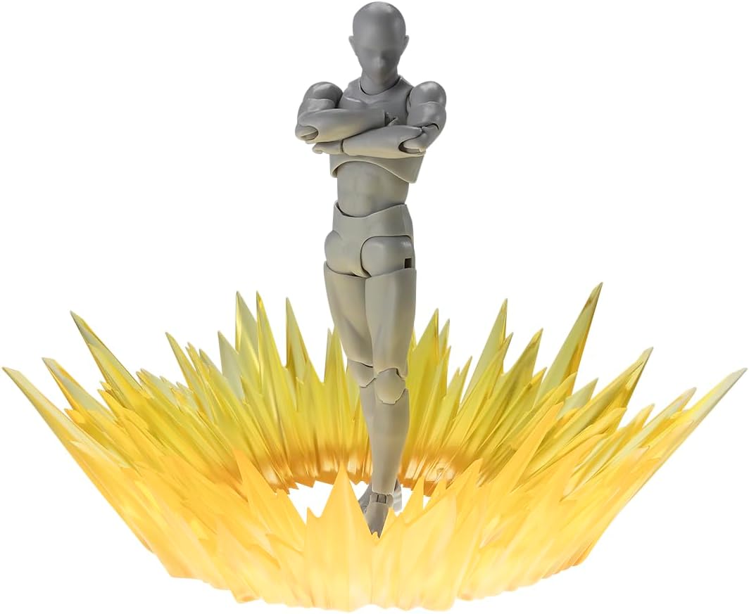 BANDAI SPIRITS Tamashii Effect Shock Impact Yellow Ver. for S.H. Figuarts Approx. 5.5 inches (140 mm), PVC & ABS Effect Parts for Figures