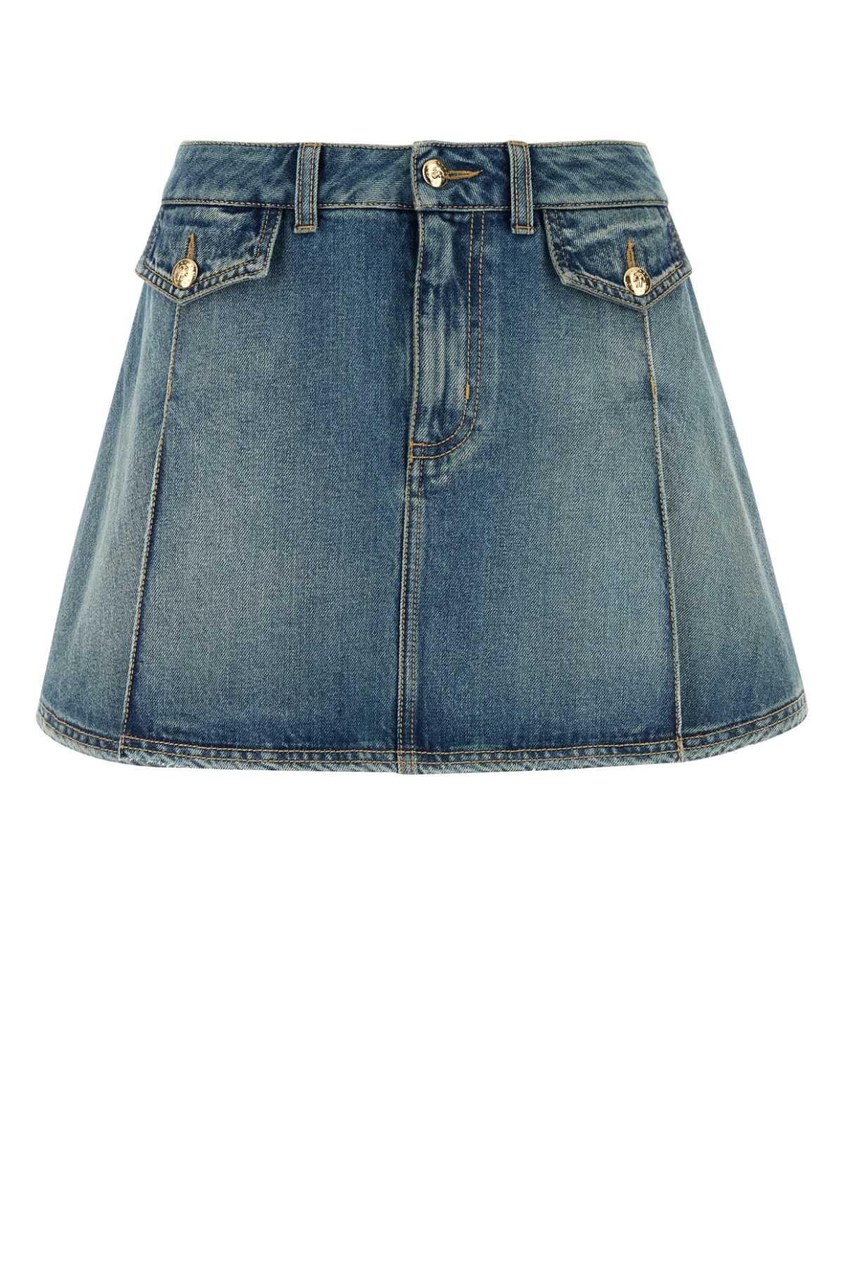 Alexander Mcqueen アレクサンダーマックイーンデニムミニスカート - Image 1