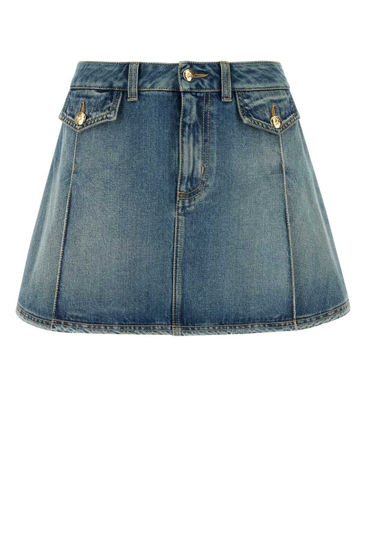 Alexander Mcqueen アレクサンダーマックイーンデニムミニスカート - Image 1