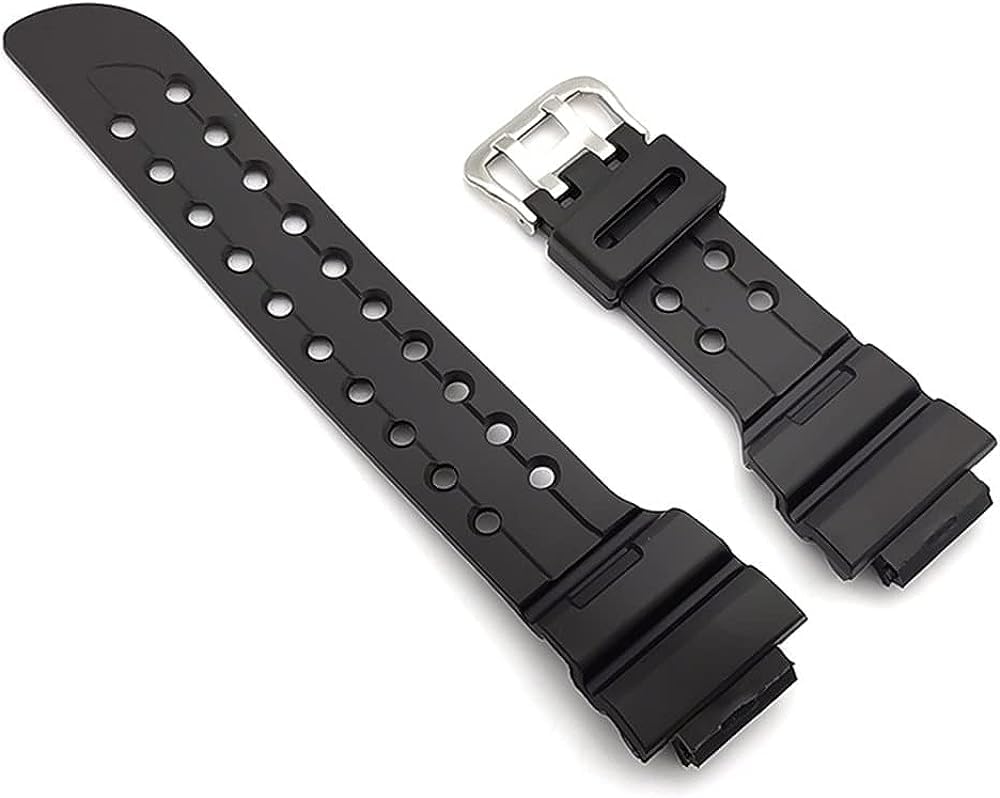 [Coicueci] Replacement Silicone Watch Strap Compatible G-shock. Frogman GWF-D1000 Band Sport Waterproof Bracelet Accessory Metal Buckle (Band Color: Black)