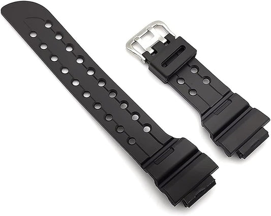 [Coicueci] Replacement Silicone Watch Strap Compatible G-shock. Frogman GWF-D1000 Band Sport Waterproof Bracelet Accessory Metal Buckle (Band Color: Black)