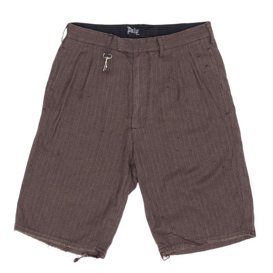 PALY 'BROWN' PLEATED DRESS SHORTS