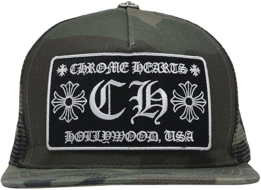 CHROME HEARTS 'HOLLYWOOD CAMO' TRUCKER HAT