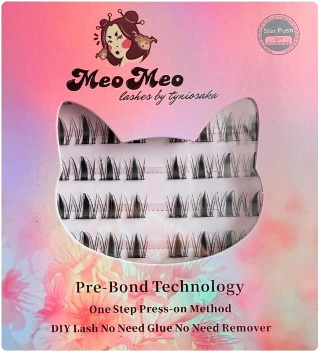 MeoMeo Cluster False Eyelashes with Adhesive