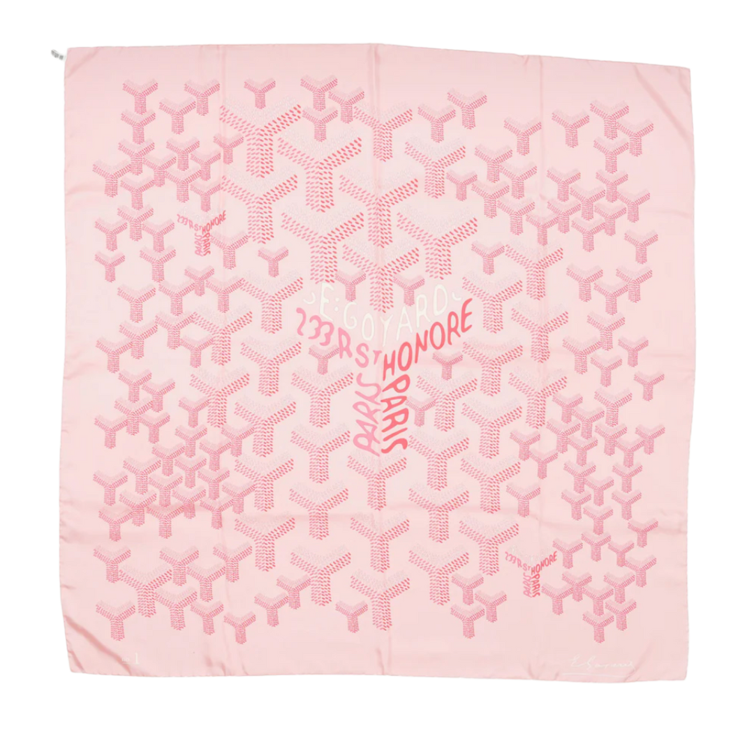 GOYARD 'PINK SILK' GOYARDINE SCARF