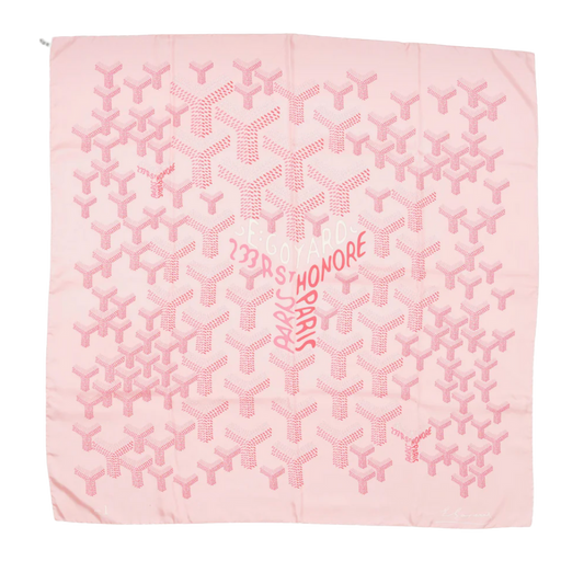 GOYARD 'PINK SILK' GOYARDINE SCARF