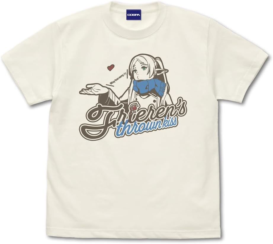 【Official】COSPA Funeral of Freeren Freeren's Tossed Kiss T-Shirt Vanilla White XL Size