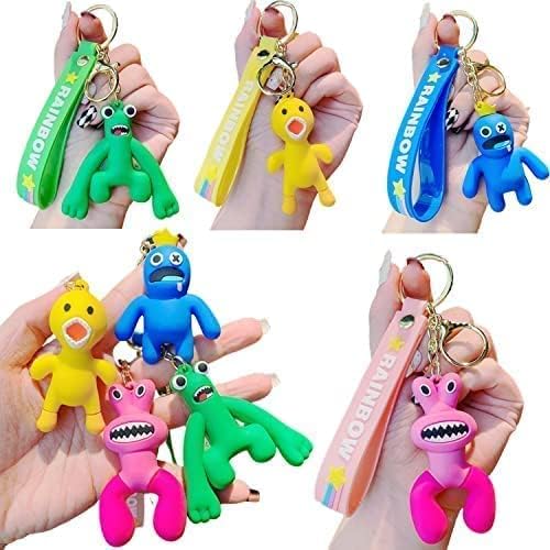 CosGhost Rainbow Friends Doll, Keychain, Silica Gel, Key Chain, Pendant, Bag Decoration, Lightweight, Stylish, Cute, Strap, Shedding Prevention, Lost Prevention, Easy Installation, Collection,