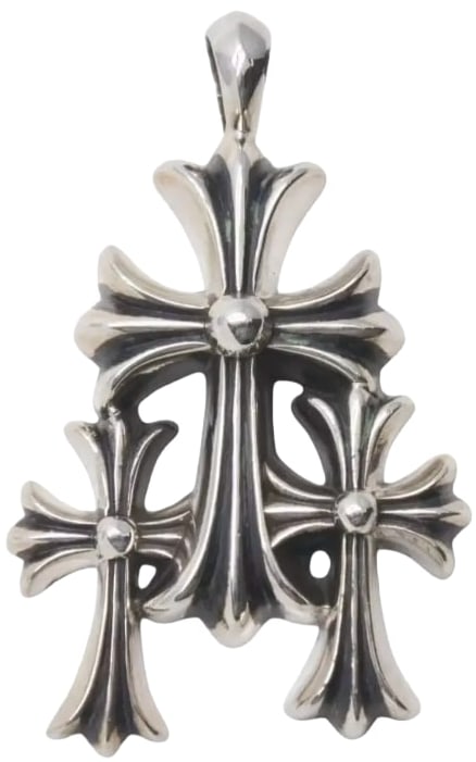 CHROME HEARTS 'TRIPLE CROSS' PENDANT