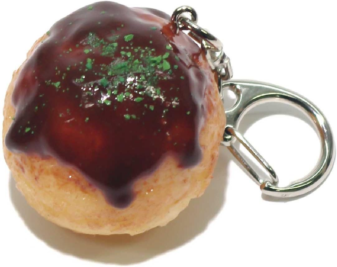 Takoyaki 017TK Food Sample Keychain Cute, Funny, Souvenir, Present, Coconut Accessory