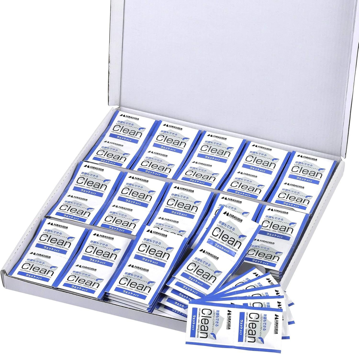 HAKUBA 4977187329780 Lens Cleaning Tissues, Individual Packaging, 150 Sheets, Quick Dry Wet Type, Quick Drying, Alcohol Use, Cleaning Cloth, For Smartphone and Camera LCD Screen