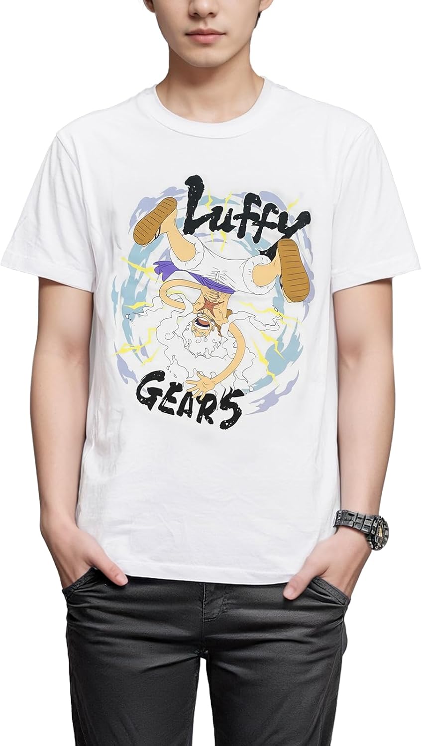 Fine Plus One Piece One Piece Luffy Gear 5 T-shirt, Short Sleeve, Dawn Goods