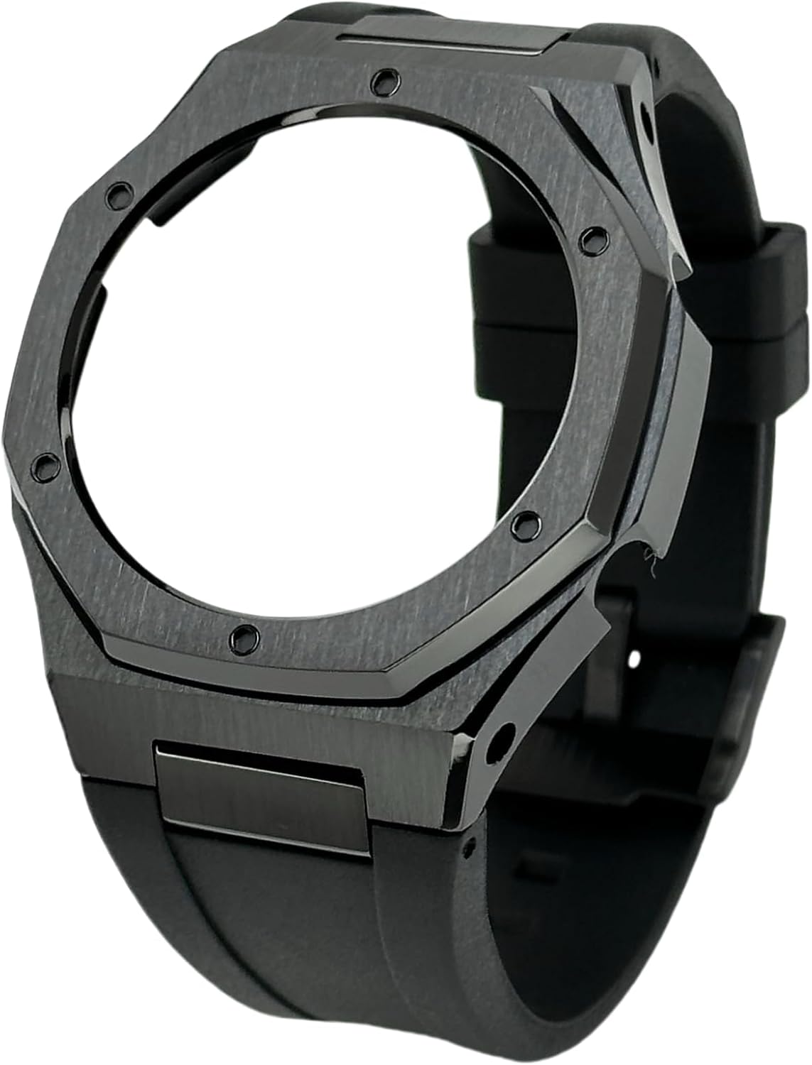 Casioak 改造キット 八角形ステンレススチール腕時計ベゼルとフッ素ゴムストラップ Casio G-SHOCK GA-B2100/GA-2100/GA-2110用
