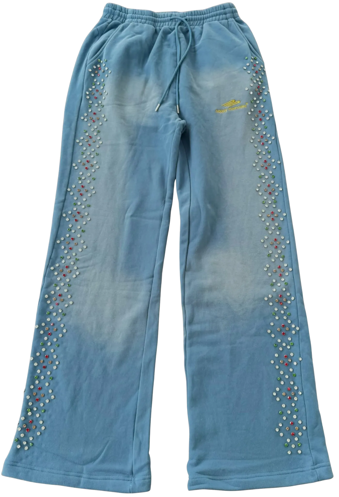 HAPPY MEMORIES DON'T DIE HMDD 'BLUE' CRYSTAL SWEATPANTS