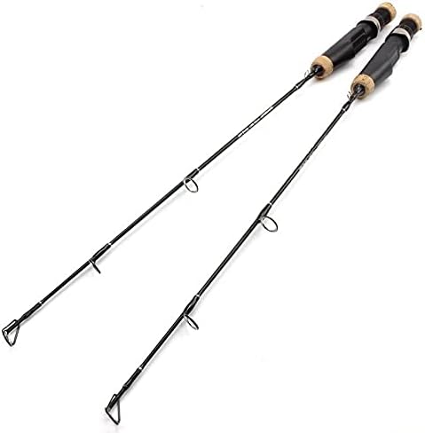 2pcs 60cm Winter Fishing Rod Ice Fishing Rod Carbon Material Travel Ferry Fishing Tackle Spinning Pole